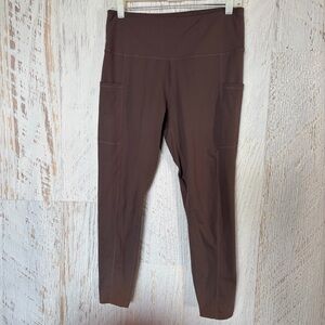 Apana Women’s High-Waist Pocket Leggings - Mauve/Brown